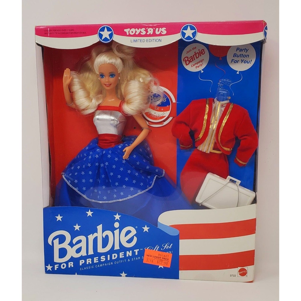 Barbie For President Set Toys R Us Limited Edition Mattel #3722 NRFB 1991